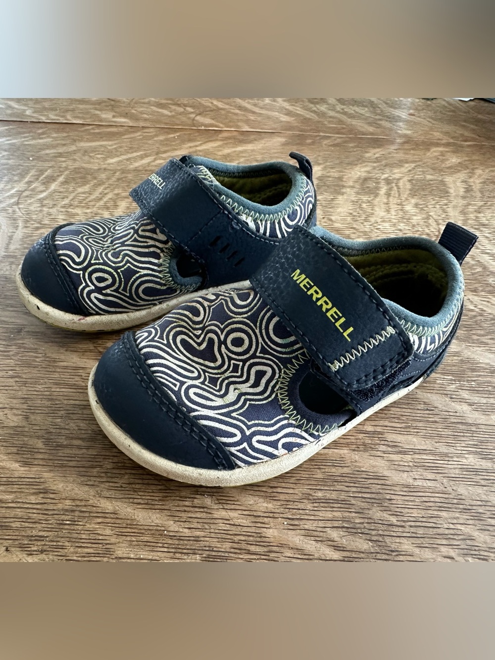 Merrell Bare Steps H2O Navy and white Patterned water Shoe